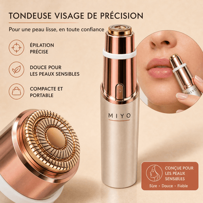 MIYO tondeuse sourcils precision - embout conique rose gold