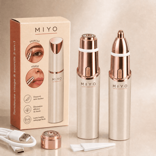 MIYO™ – Tondeuse Visage & Sourcils 2-en-1 - Miyo